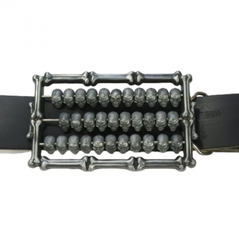 Preview: Belt Buckle Abacus with Skulls + moving parts with belt