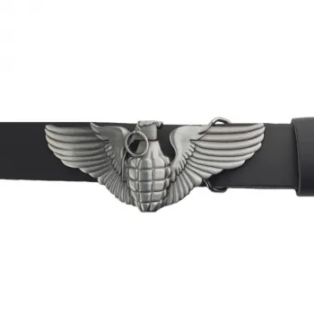 Belt Buckle Grenade with Wings with belt