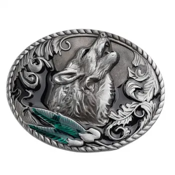 Belt Buckle Howling Wolf