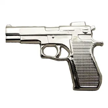 Belt Buckle Pistol, nickel-plated + polished