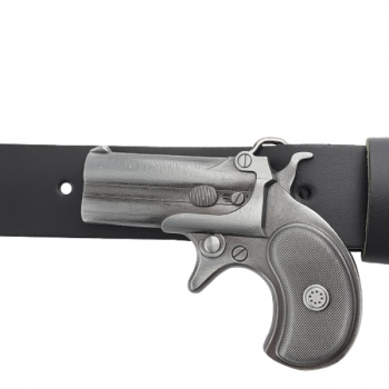 Preview: Belt Buckle Pistol Deringer Double Barrel with belt