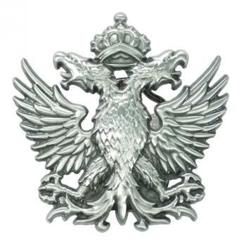 Preview: Belt Buckle Coat of Arms Eagles, heraldic symbol, color: silver, cast pewter, nickel-free, partially enamelled