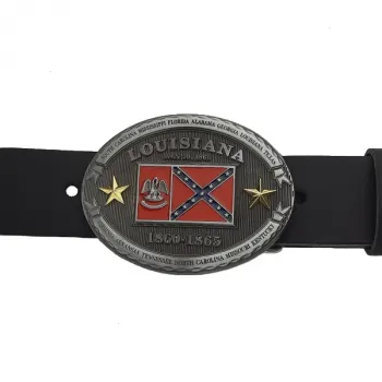 Belt Buckle Louisiana 1860-1865 with belt