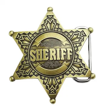 Belt Buckle Sheriff Star