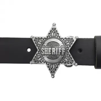 Belt Buckle Sheriff Star