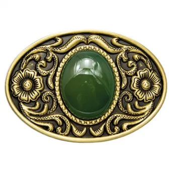 Belt Buckle with green stone