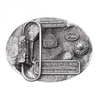 Preview: Guertelschnalle Pferdekopf Rueckseite