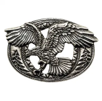 Belt Buckle Flying Eagle oval + Decorations