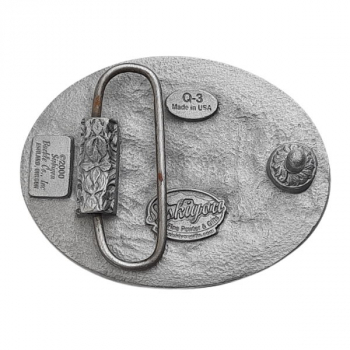 Preview: Belt Buckle Wolf Head + Running Wolf back