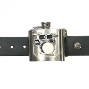 Belt Buckle Drums with Flask with belt