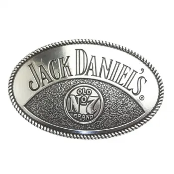 Gürtelschnalle Jack Daniels (TM), oval, silber