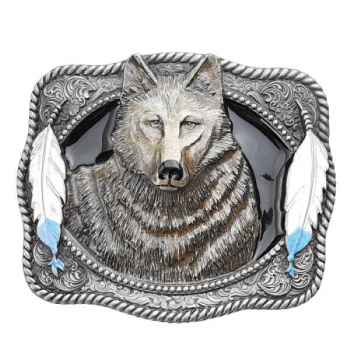 Gürtelschnalle Wolfskopf