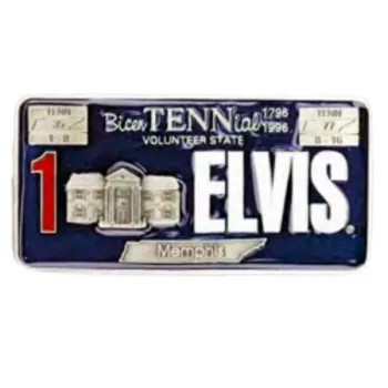 Guertelschnalle Elvis Nummernschild