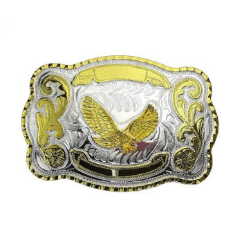 Große Gürtelschnalle Adler gold
