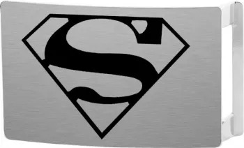 Gürtelschnalle Superman schwarz/silber