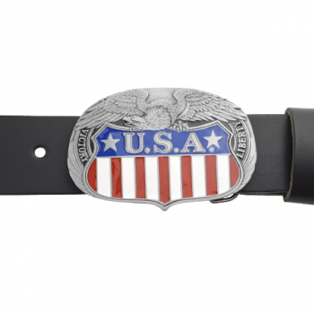 Preview: Belt Buckle USA: Eagle on coat of arms with belt