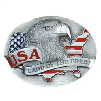 Belt Buckle Eagle + USA Flag