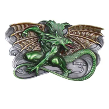 Belt Buckle muscular Dragon + Wings