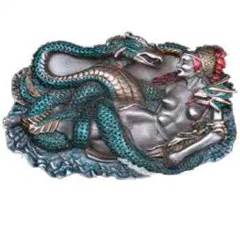 Belt Buckle Virgin with Dragon