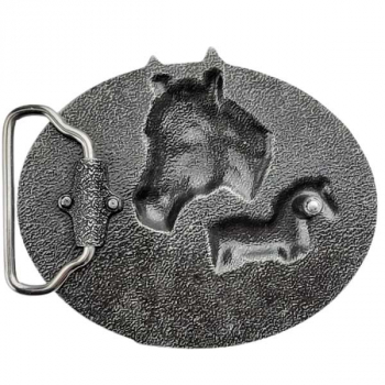 Preview: Gürtelschnalle Pferde