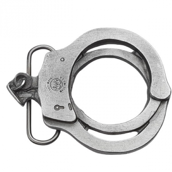 Preview: Belt Buckle Handcuffs, cast tin, color: silver