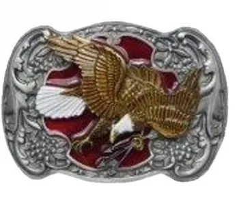 Gürtelschnalle Adler im Sturzflug + Pfeile