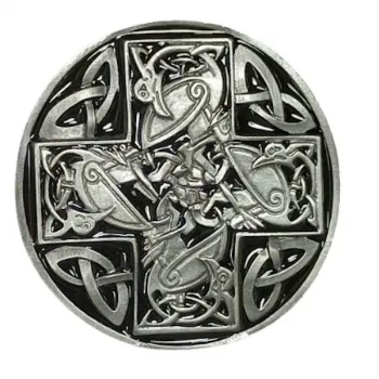 Gürtelschnalle Das Keltische Kreuz + Schwäne