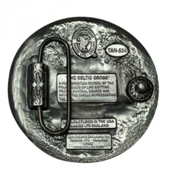 Preview: Gürtelschnalle Das Keltische Kreuz + Schwäne hinten