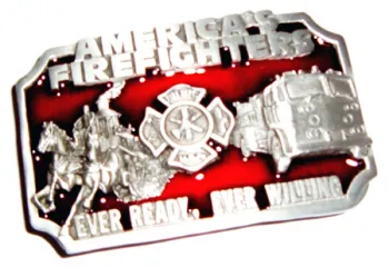 Belt Buckle American Firefighter