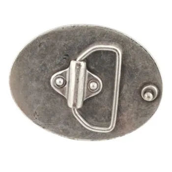 Design-Gürtelschnalle "Nagelplatte oval" von Umjubelt hinten