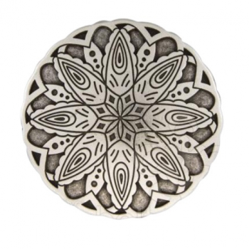 Design Gürtelschnalle Flower of Life in Silber von Umjubelt
