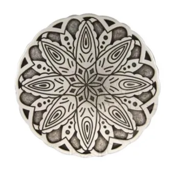 Design Gürtelschnalle Flower of Life in Silber von Umjubelt