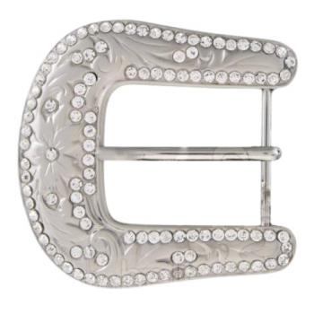Design Pin Buckle Western Crystal silver by Umjubelt