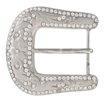 Design-Dornschnalle Western Crystal Silber von Umjubelt