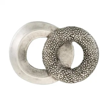 Design Gürtelschnalle Chain Ring Silber von Umjubelt