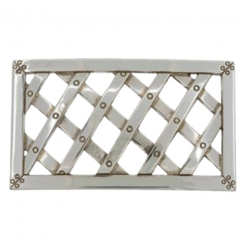 Design Gürtelschnalle Grating Silber von Umjubelt