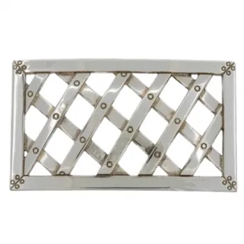 Design Belt Buckle Grating silver by Umjubelt