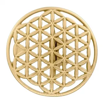 Design Gürtelschnalle Lebensblume gold von Umjubelt