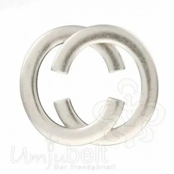 Design Gürtelschnalle Looping offen silver von Umjubelt