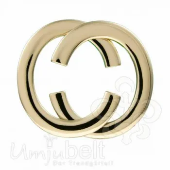 Design Gürtelschnalle Looping offen gold von Umjubelt