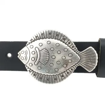 Design Belt Buckle Halibut - with belt