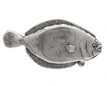 Preview: Design Gürtelschnalle Flunder von Umjubelt, Fashion Style, unisex, nickelfrei, Fisch, silber, für Gürtel bis 4 cm Breite