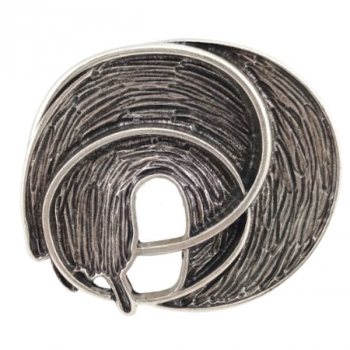 Preview: Design Gürtelschnalle Petunie silber von Umjubelt, nickelfrei, Top Fashion Style, unisex, für Gürtel bis 4 cm Breite