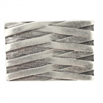 Preview: Design Gürtelschnalle Surface siber von Umjubelt, nickelfrei, Top Fashion Style, unisex, für Gürtel bis 4 cm Breite