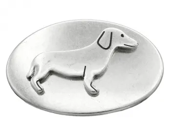 Design Gürtelschnalle Dachshund silber von Umjubelt