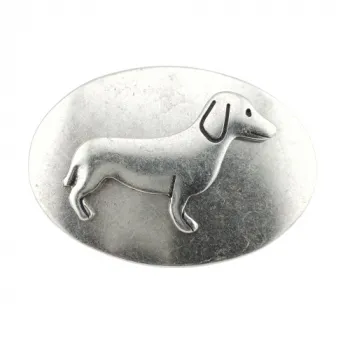 Design Belt Buckle Dachshund silver from Umjubelt