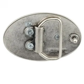 Design Belt Buckle Dachshund silver from Umjubelt - back