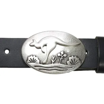 Design Belt Buckle Kangaroo from Umjubelt with belt