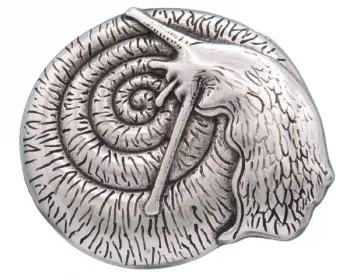 Design Gürtelschnalle Schneckchen silber von Umjubelt
