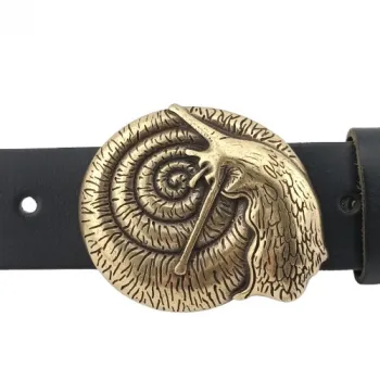 Design Belt Buckle Snail gold from Umjubelt - with belt